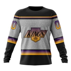 Personalized NHL Los Angeles Kings Crewneck Sweatshirt New Gradient Series Concept 1