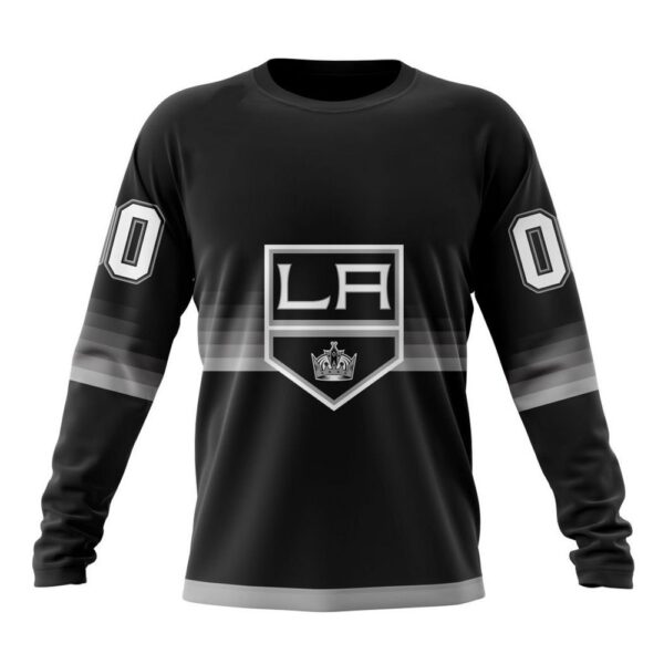 Personalized NHL Los Angeles Kings Crewneck Sweatshirt Special Black And Gradient Design