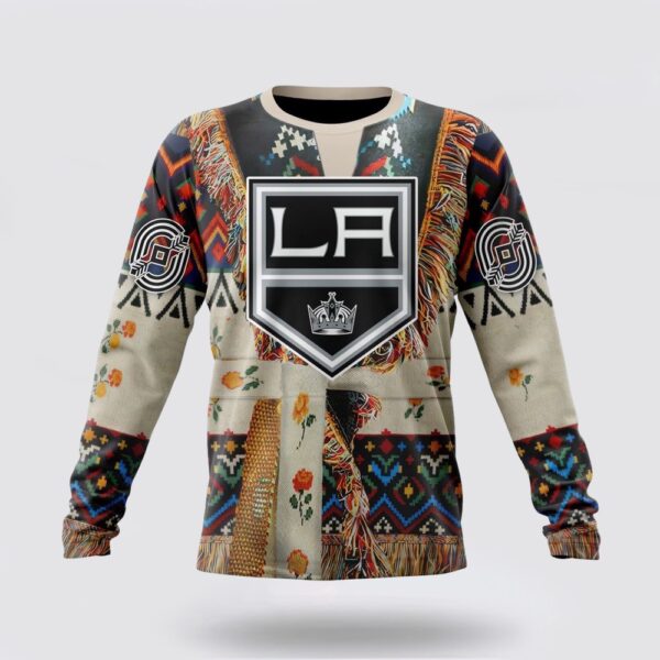 Personalized NHL Los Angeles Kings Crewneck Sweatshirt Specialized Special Native Costume Design Sweatshirt