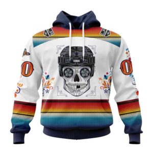 Personalized NHL Los Angeles Kings Hoodie Special Design For Dia De Los Muertos Hoodie 1