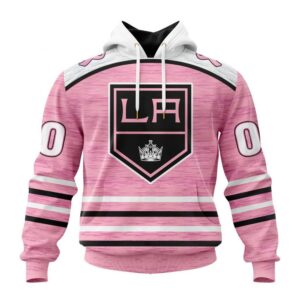 Personalized NHL Los Angeles Kings Hoodie Special Pink Fight Breast Cancer Design Hoodie 1