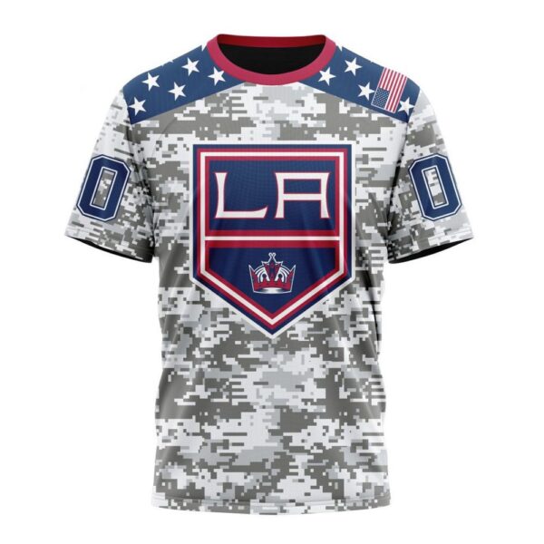 Personalized NHL Los Angeles Kings T-Shirt Special Camo Design For Veterans Day T-Shirt