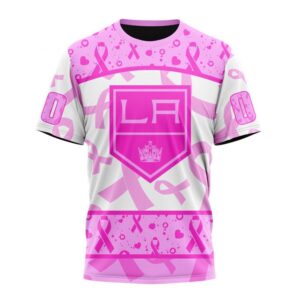 Personalized NHL Los Angeles Kings T Shirt Special Pink October Breast Cancer Awareness Month T Shirt 1