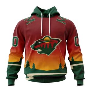 Personalized NHL Minnesota Wild All Over Print Hoodie New Gradient Series Concept Hoodie 1