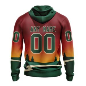 Personalized NHL Minnesota Wild All Over Print Hoodie New Gradient Series Concept Hoodie 2