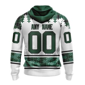 Personalized NHL Minnesota Wild All Over Print Hoodie Special Autism Awareness Design With Home Jersey Style Hoodie 2