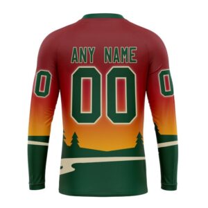 Personalized NHL Minnesota Wild Crewneck Sweatshirt New Gradient Series Concept 2