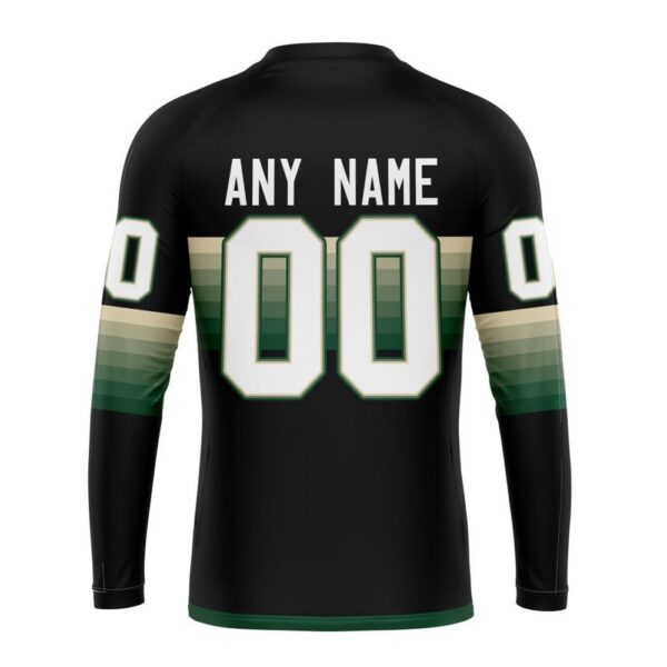 Personalized NHL Minnesota Wild Crewneck Sweatshirt Special Black And Gradient Design