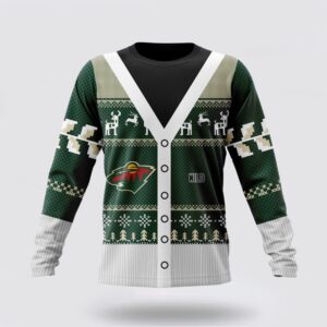 Personalized NHL Minnesota Wild Crewneck Sweatshirt Specialized Unisex Sweater For Chrismas Season Sweatshirt 1