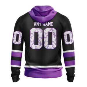 Personalized NHL Minnesota Wild Hoodie Special Black Hockey Fights Cancer Kits Hoodie 2