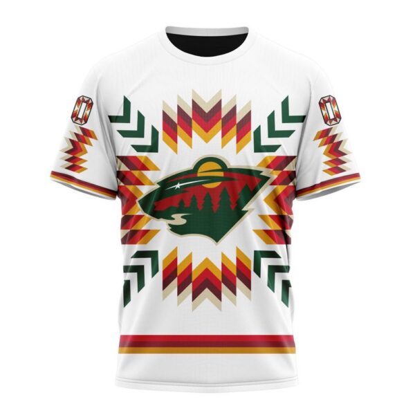 Personalized NHL Minnesota Wild Special Design With Native Pattern T-Shirt