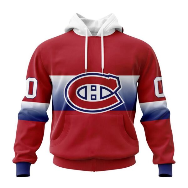 Personalized NHL Montreal Canadiens All Over Print Hoodie New Gradient Series Concept Hoodie
