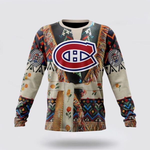 Personalized NHL Montreal Canadiens Crewneck Sweatshirt Specialized Special Native Costume Design Sweatshirt