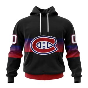 Personalized NHL Montreal Canadiens Hoodie Special Black And Gradient Design Hoodie 1