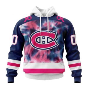 Personalized NHL Montreal Canadiens Hoodie Special Pink October Fight Breast Cancer Hoodie 1