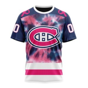Personalized NHL Montreal Canadiens T Shirt Special Pink October Fight Breast Cancer T Shirt 1