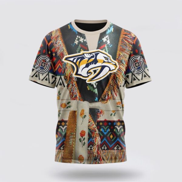 Personalized NHL Nashville Predators 3D T Shirt Special Native Costume Design T Shirt