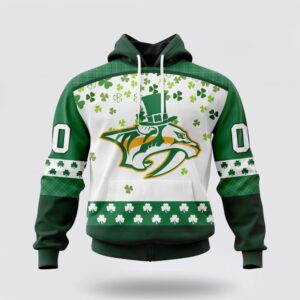 Personalized NHL Nashville Predators All Over Print Hoodie Special Design For St Patrick Day Hoodie 1