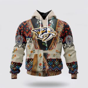 Personalized NHL Nashville Predators All Over Print Hoodie Special Native Costume Design Hoodie 1