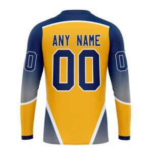 Personalized NHL Nashville Predators Crewneck Sweatshirt New Gradient Series Concept 2