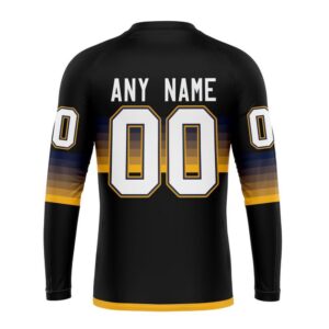 Personalized NHL Nashville Predators Crewneck Sweatshirt Special Black And Gradient Design 2