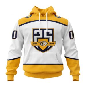 Personalized NHL Nashville Predators Hoodie 2024 Away With 25th Anniversary Logo Hoodie 1