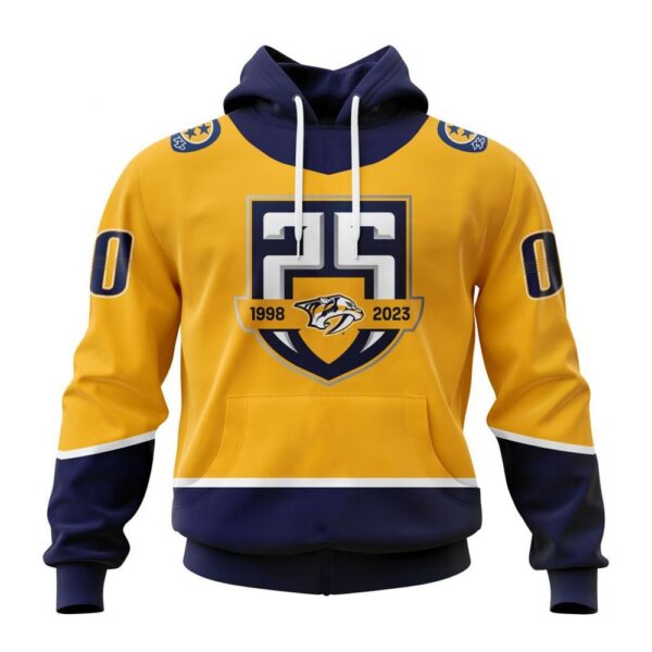 Personalized NHL Nashville Predators Hoodie 2024 Home With 25th Anniversary Logo Hoodie