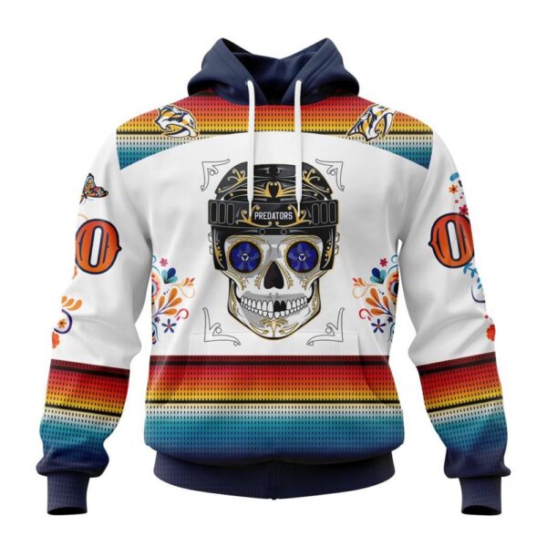 Personalized NHL Nashville Predators Hoodie Special Design For Dia De Los Muertos Hoodie