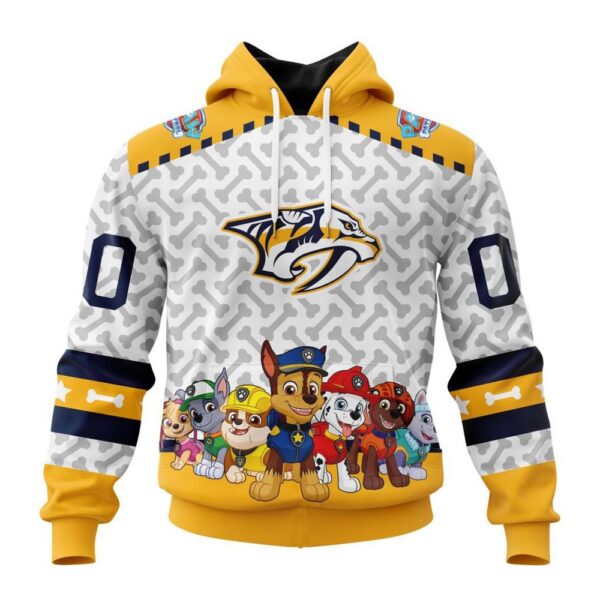 Personalized NHL Nashville Predators Hoodie Special PawPatrol Design Hoodie