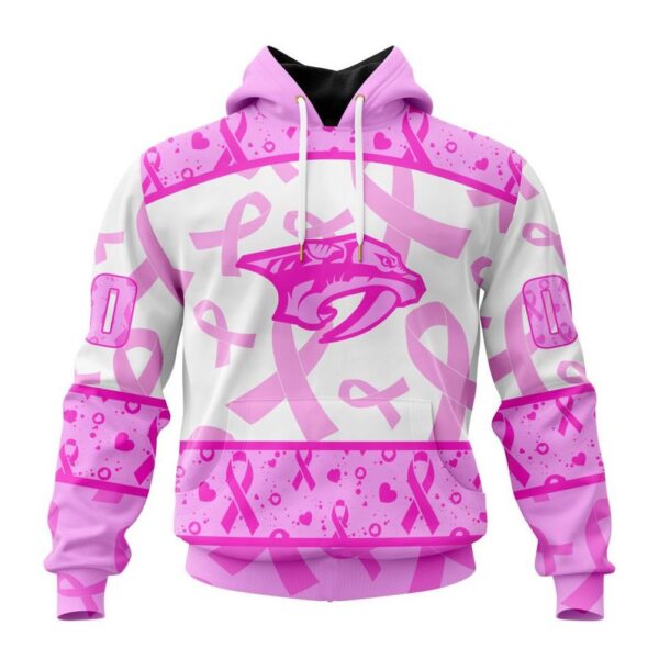 Personalized NHL Nashville Predators Hoodie Special Pink October Breast Cancer Awareness Month Hoodie