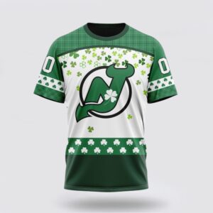 Personalized NHL New Jersey Devils 3D T Shirt Special Design For St Patrick Day T Shirt 1