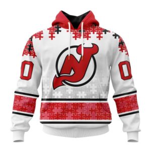 Personalized NHL New Jersey Devils All Over Print Hoodie Special Autism Awareness Design With Home Jersey Style Hoodie 1