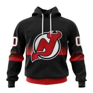 Personalized NHL New Jersey Devils All Over Print Hoodie Special Black And Gradient Design Hoodie 1