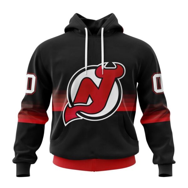 Personalized NHL New Jersey Devils All Over Print Hoodie Special Black And Gradient Design Hoodie