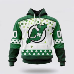 Personalized NHL New Jersey Devils All Over Print Hoodie Special Design For St Patrick Day Hoodie 1