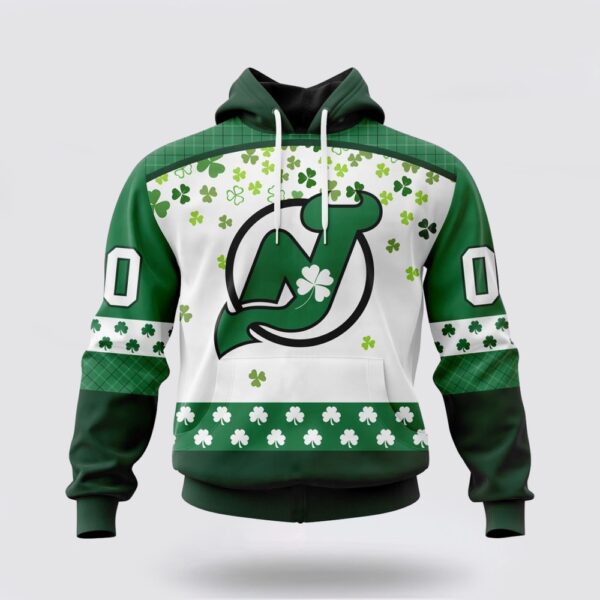 Personalized NHL New Jersey Devils All Over Print Hoodie Special Design For St Patrick Day Hoodie