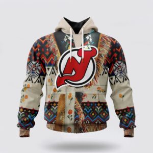 Personalized NHL New Jersey Devils All Over Print Hoodie Special Native Costume Design Hoodie 1