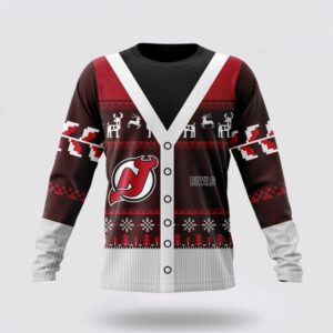 Personalized NHL New Jersey Devils Crewneck Sweatshirt Specialized Unisex Sweater For Chrismas Season Sweatshirt 1