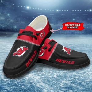 Personalized NHL New Jersey Devils Hey Dude Shoes For Hockey Fans