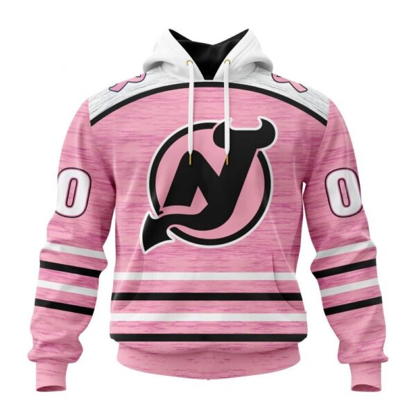 Personalized NHL New Jersey Devils Hoodie Special Pink Fight Breast Cancer Design Hoodie