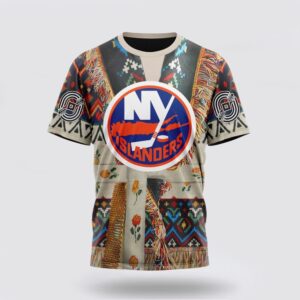 Personalized NHL New York Islanders 3D T Shirt Special Native Costume Design T Shirt 1