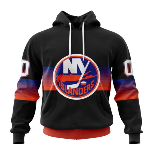 Personalized NHL New York Islanders All Over Print Hoodie Special Black And Gradient Design Hoodie