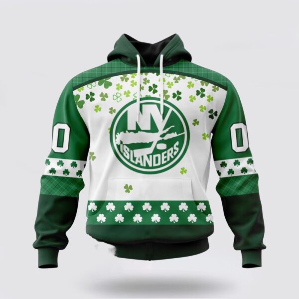 Personalized NHL New York Islanders All Over Print Hoodie Special Design For St Patrick Day Hoodie