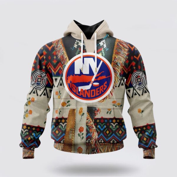 Personalized NHL New York Islanders All Over Print Hoodie Special Native Costume Design Hoodie