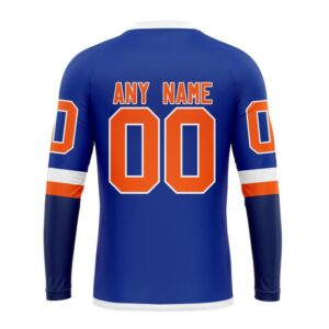 Personalized NHL New York Islanders Crewneck Sweatshirt New Gradient Series Concept 2