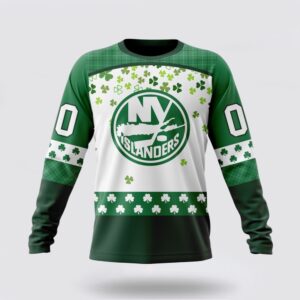 Personalized NHL New York Islanders Crewneck Sweatshirt Special Design For St Patrick Day Sweatshirt 1