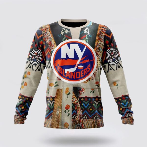 Personalized NHL New York Islanders Crewneck Sweatshirt Specialized Special Native Costume Design Sweatshirt