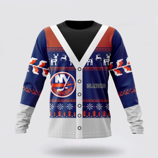 Personalized NHL New York Islanders Crewneck Sweatshirt Specialized Unisex Sweater For Chrismas Season Sweatshirt