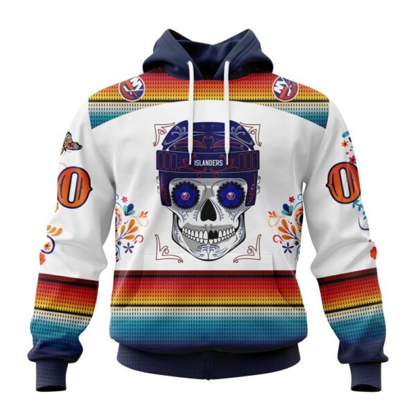 Personalized NHL New York Islanders Hoodie Special Design For Dia De Los Muertos Hoodie