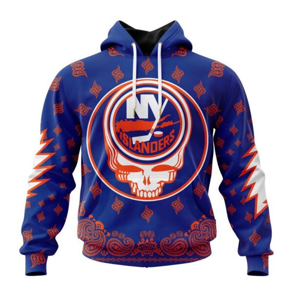 Personalized NHL New York Islanders Hoodie Special Grateful Dead Design Hoodie